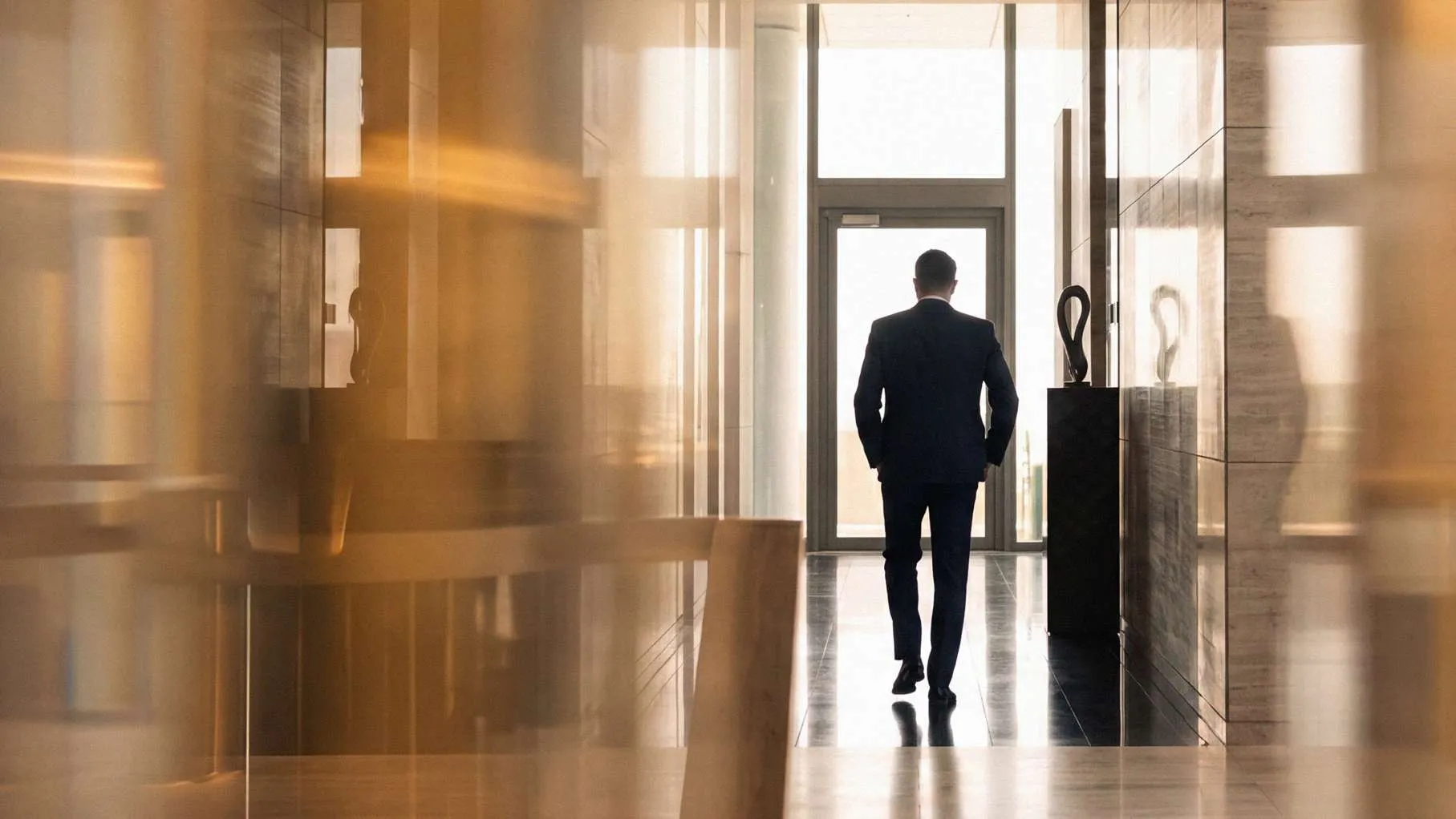 Walking into the grand lobby