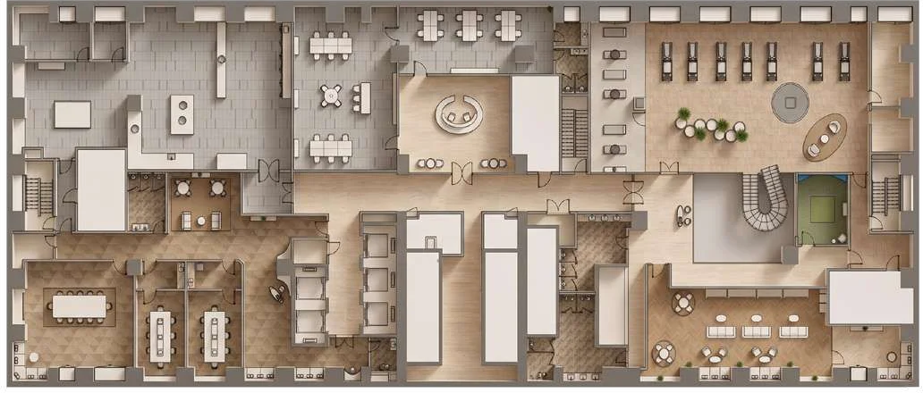 AHS Twin Towers Basement 01 · business wing & lifestyle layout