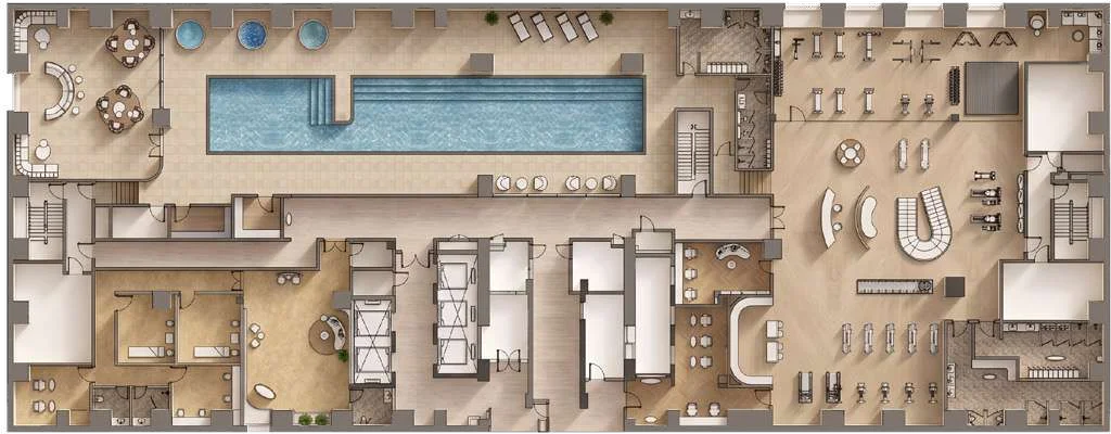 AHS Twin Towers Basement 02 · wellness & fitness layout