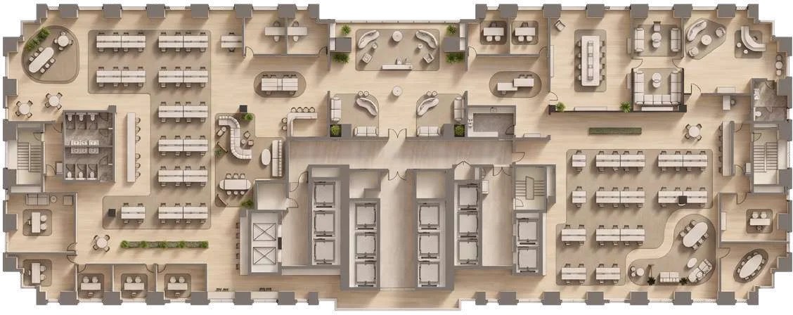 AHS Twin Towers Ultra Grand Offices Full floor layout floor plan