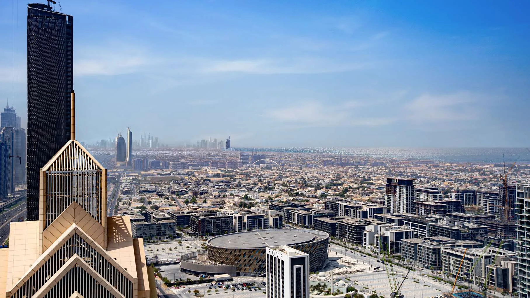 South-western view towards the coast and Palm Jumeirah